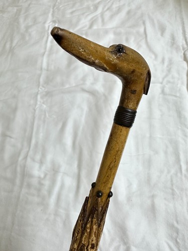 Antico ombrello testa cane - ombrello,