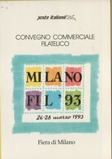 162963 FIERA DI MILANO MILANOFIL MILANO FIL 93 FRANCOBOLLO GATTO EUROPEO