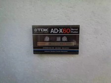 Audiocassetta vintage TDK AD-X 60 * rara dal Giappone 1982 *