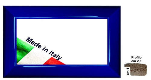 Cornice legno blu - cornice, elettrico