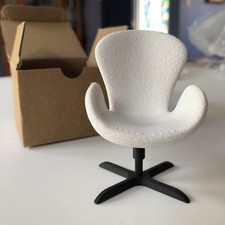 1:12 Eames Herman Miller Style MCM Mid Century Dollhouse Miniature Chair White