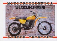 DEPLIANT-BROCHURE-PROSPEKT MOTO SUZUKI RM 370 1977 -MX VINTAGE MOTOCROSS EPOCA