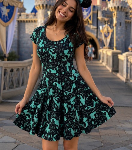 Disney sirenetta midi - disney, midi-dress