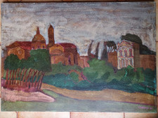 "San Gregorio Al Celio" ,Olio su Tela 50X70 cm  firmato V.Paradisi.