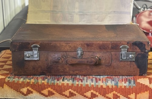 Valigia vintage pelle - pelle, da