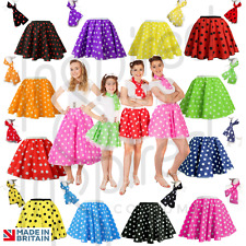 Abito fantasia anni 50 RAGAZZE gonna a pois DONNA ragazza rock n roll grasso costume