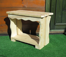 SGABELLO IN LEGNO MASSELLO STILE ALPINO CM 58X31X42H SEDILE