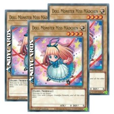 3x DOLL MONSTER MISS MÄDCHEN (Mostro Bambola) Comune • BACH EN093 • 1Ed • YUGIOH