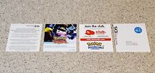Pokemon SoulSilver Club Nintendo DS 3DS Wii Rumble inserti senza manuale AUTENTICO!