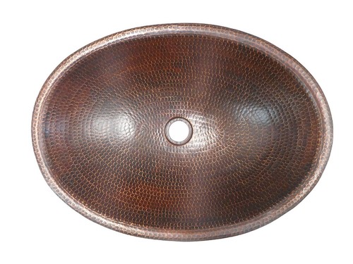Lavandino bagno ovale rame - lavandino,