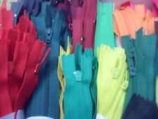 CHIUSURE ZIP CERNIERE LAMPO FINETTE FISSE LUNGHEZZA 25 cm. VARI COLORI 3 PZ: