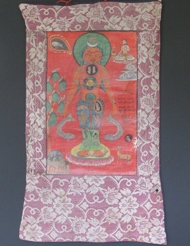 Vintage pittura thangka chakra - vintage,