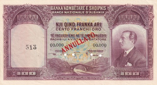 100 franchi oro - 100,