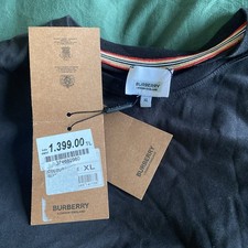 T-shirt nera uomo Burberry