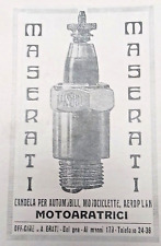 PUBBLICITA' 1920 CANDELE MASERATI BOLOGNA AUTO MOTO AEREO MOTOARATRICI  CM 10X6