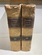 ANTICO DIZIONARIO-ITALIANO E FRANCESE-DUE GROSSI VOLUMI-ALBERTI-TRUFFI-1840