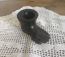 Portacandela tribale in legno d’ebano a forma di piede – arte africana