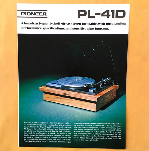 Brochure vendita giradischi