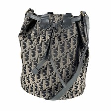 Borsa a tracolla Christian Dior Trotter nera tela pelle made in France