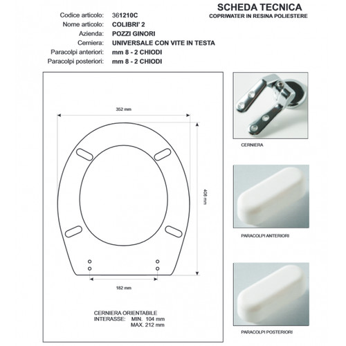 Copriwater pozzi ginori - copriwater,
