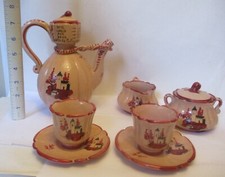 ITALIA CERAMICA FAIENCE SET TÈ CAFFÈ ceramica rosa mano PTD
