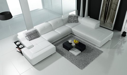 Divano pelle soggiorno set - pelle,