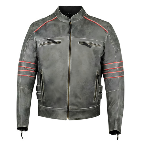 Giacca biker uomo - pelle, bovina