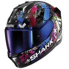 Casco da moto Shark Skwal I3 Hellcat bianco blu viola - VISIERA GRATUITA IRIDIO