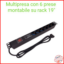 Ciabatta Elettrica Rack Multipresa Protezione Sovratensioni Armadio Protetta 19'
