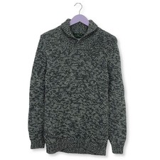 Maglione Fred Perry grigio e azzurro 90% lana - Taglia M uomo