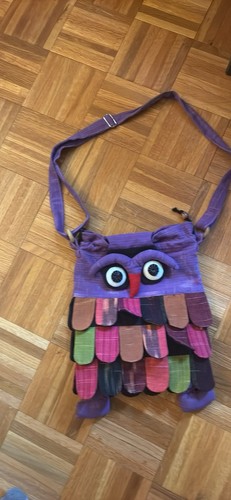 Gufo multicolore cucito mano - gufo,