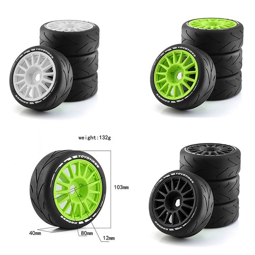 Ruote pneumatici rally rc - 4x,