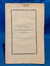 Visconti, Le iscrizioni poste nel vestibolo della casa di Francesco Cancellieri.