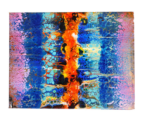 Quadro astratto fuoco - , acqua