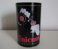 Scatola di latta 21 x 13 cm Unicum grande liquore grappa amaro gastrico scatola di latta latta