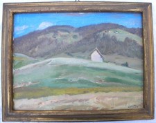 Aldo CARPI (Milano 1886-1973) Paesaggio di montagna a Villabassa OLIO anno 1930