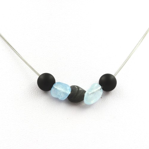 Collana perle onice - onice, opaco
