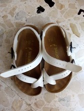 SCONTI Sandali bambina Birkenstock 27 bianchi vera pelle
