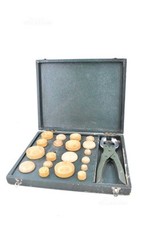 Atrezzi Per Orologiaio Per Cambio Vetro In Legno Con Pinza Vintage