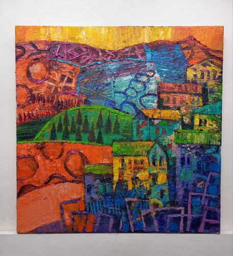 Quadro dipinto paesaggio - dipinto,