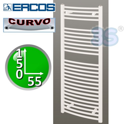 Scaldasalviette curvo bianco - scaldasalviette,