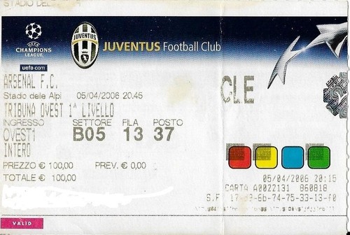 Biglietto juventus arsenal - biglietto, juventus-arsenal