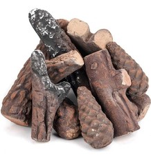 Set 10 pezzi legna ceramica