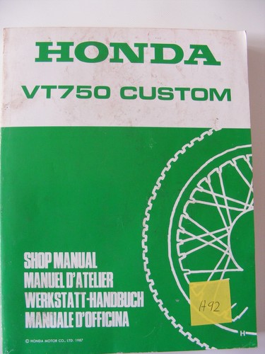 Honda vt750 custom manuale - honda,