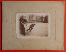 CDV CABINET PHOTO FOTO ITALY UOMINI CHE GIOCANO A BOCCE PRIMI 900