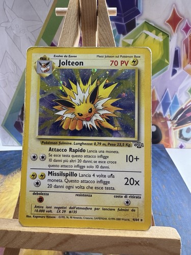 Carta pokemon jolteon 64 - pokemon, 4/64