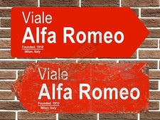 Insegna stradale metallo Alfa