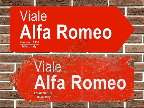 Insegna stradale metallo - , alfa