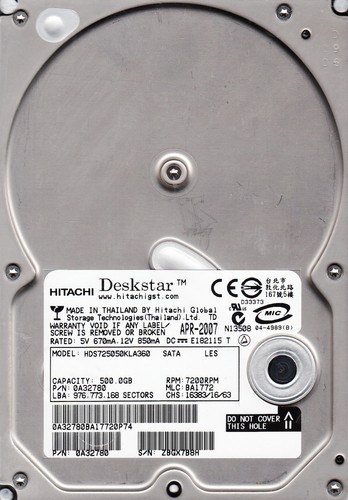 Hard disk interno sata - sata, 500