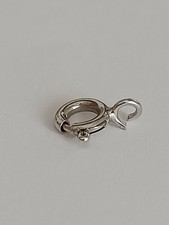 Chiusura in oro bianco 18kt per gioielli 5 mm 0.25 gr